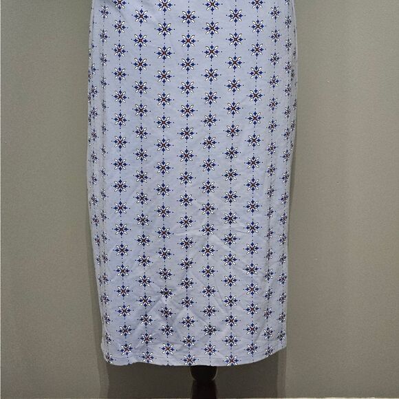 👗Liz Claiborne, midi dress. Light blue with all over print. NWT, Size XXL - Picture 7 of 8